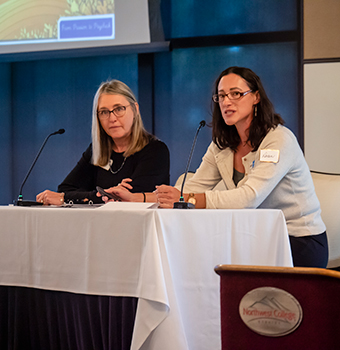 Jacque Cobourn, NWC Grant Writer, and Devan Costa-Cargill, Regional Director of the Wyoming Small Business Development Center Network