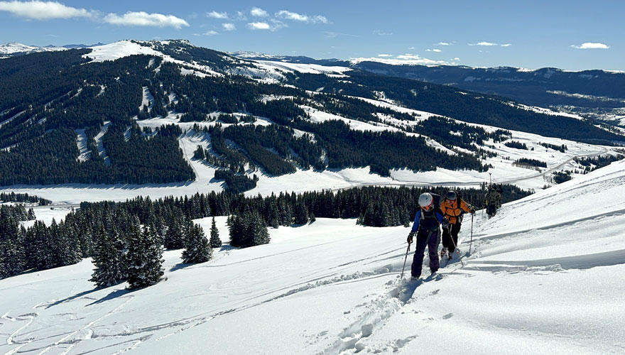 Skiers at Antelope Butte Mountain Recreation Area