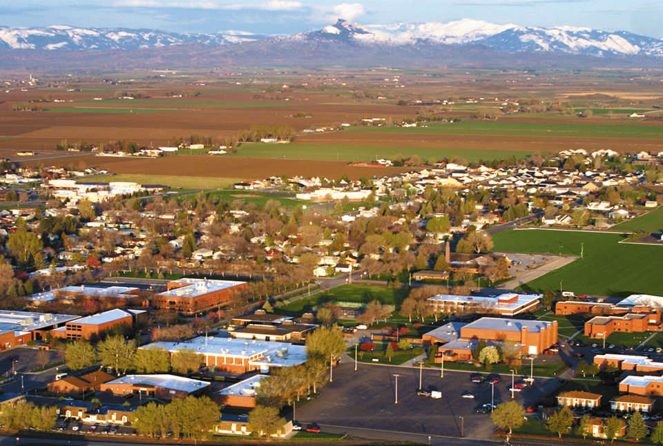 aerial view of NWC campus