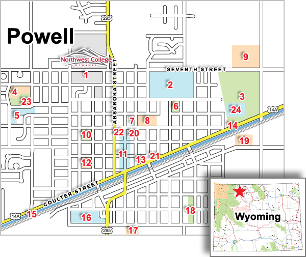 Powell Map Northwest College   Map Powell 