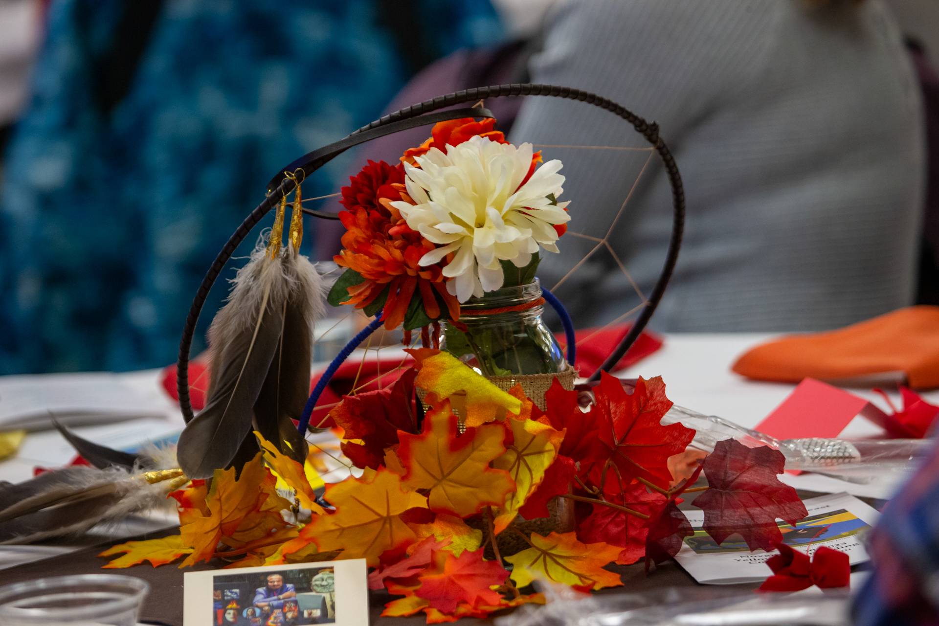 Dream catcher on a table